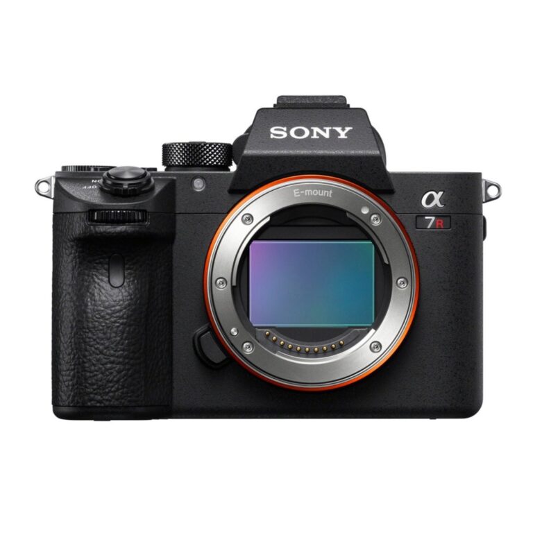 Sony A7R Mark IV mirrorless camera body, ideal for professional photography.