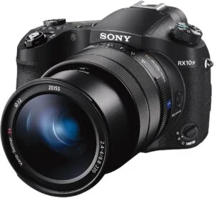 Sony Cyber-shot DSC-RX10 IV digital camera with Zeiss lens, available at Camix UK.