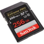 SanDisk Extreme PRO 256GB SD card for high-speed photography and video.