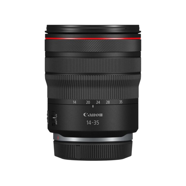 Canon RF 14-35mm f4L IS USM lens for mirrorless cameras, available at Camix UK.