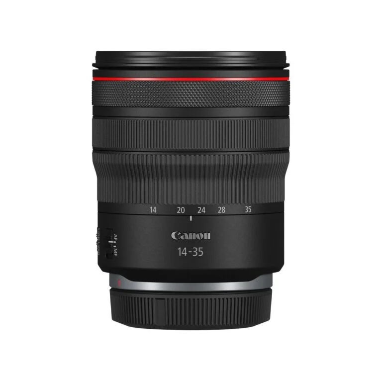 Canon RF 14-35mm f4L IS USM lens for mirrorless cameras, available at Camix UK.