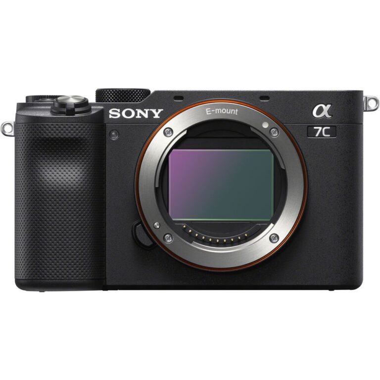 Sony A7C black mirrorless camera body, ideal for professional photography.
