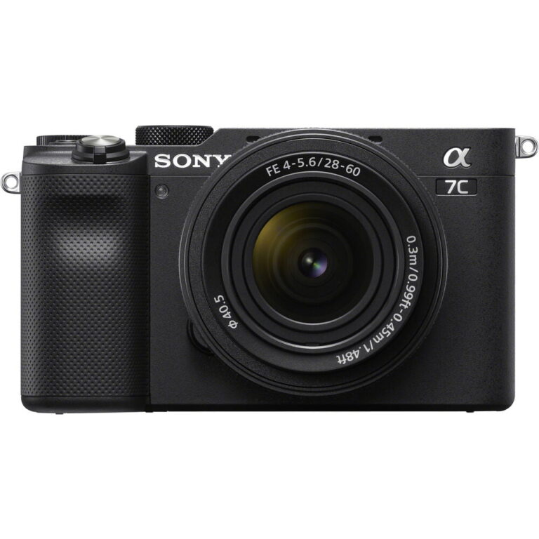 Sony A7C camera with 28-60mm lens, ideal for photography enthusiasts in the UK.