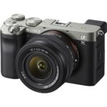 Sony A7C mirrorless camera with 28-60mm lens in silver, available at Camix UK.
