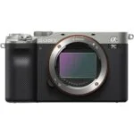 Sony A7C Silver mirrorless camera body, ideal for photography enthusiasts.