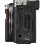 Sony A7C Silver camera body side view with ports and controls.