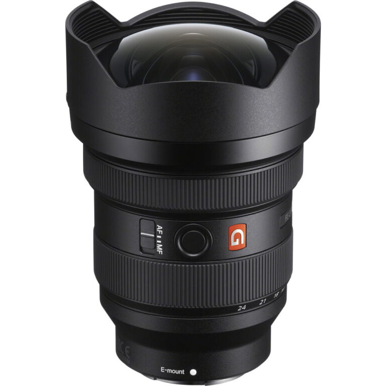 Sony FE 12-24mm F2.8 GM lens for mirrorless cameras, available at Camix UK.