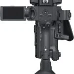 Sony PXW-Z150 4K XDCAM Camcorder with flip-out screen, ideal for professional video recording.
