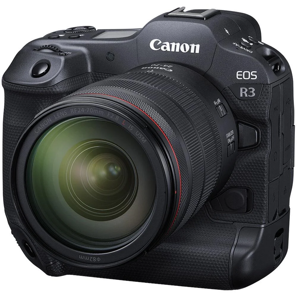 Canon R3 10 Canon EOS R3 mirrorless camera with RF lens, ideal for professional photography.