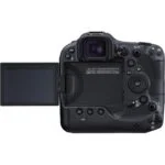 Back view of Canon R3 camera body with flip-out screen, available at Camix UK.