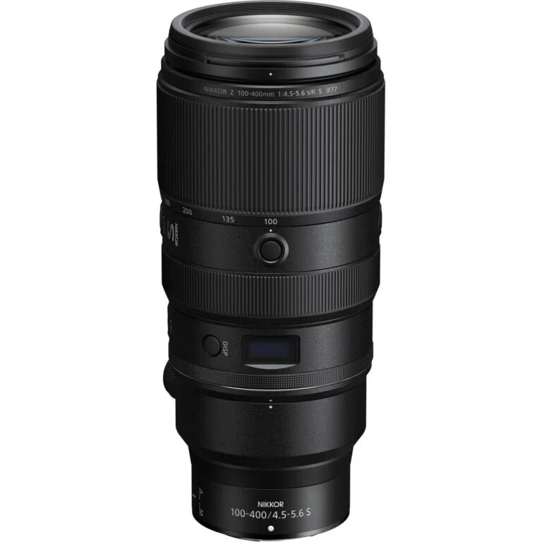 Nikon Z 100-400mm f/4.5-5.6 S Lens for mirrorless cameras, ideal for wildlife photography.