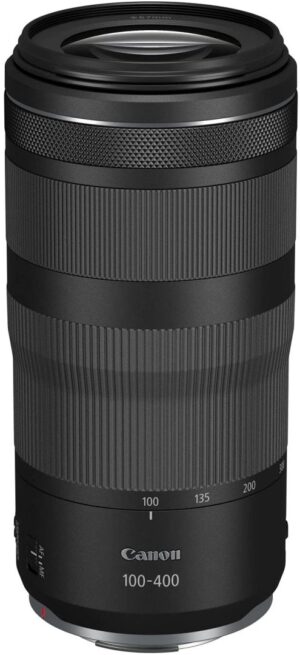 Canon RF 100-400mm lens for mirrorless cameras, ideal for photography enthusiasts.