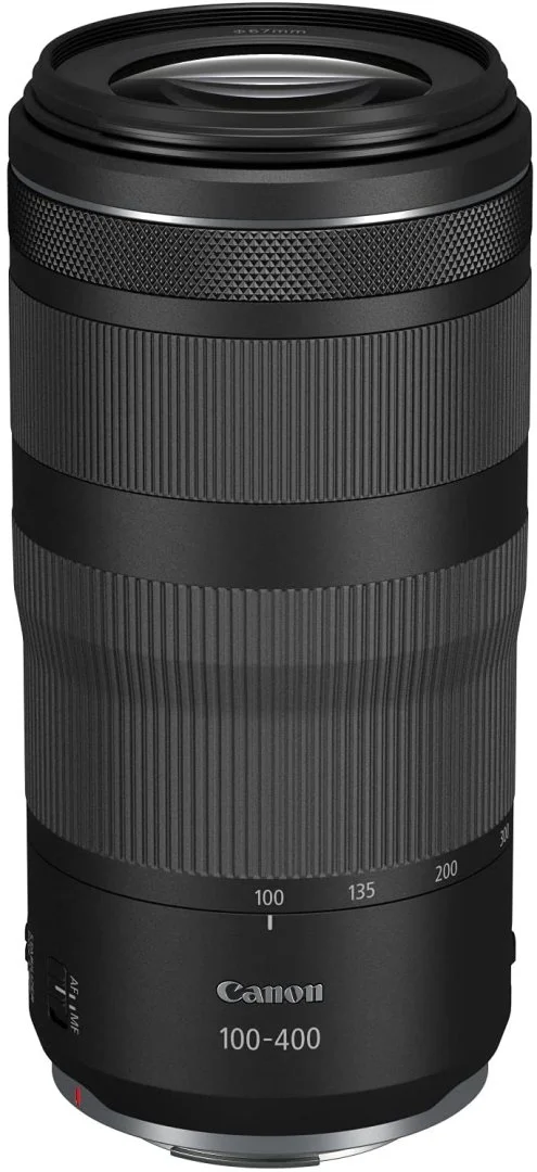 Canon RF 100-400mm lens for mirrorless cameras, ideal for photography enthusiasts.