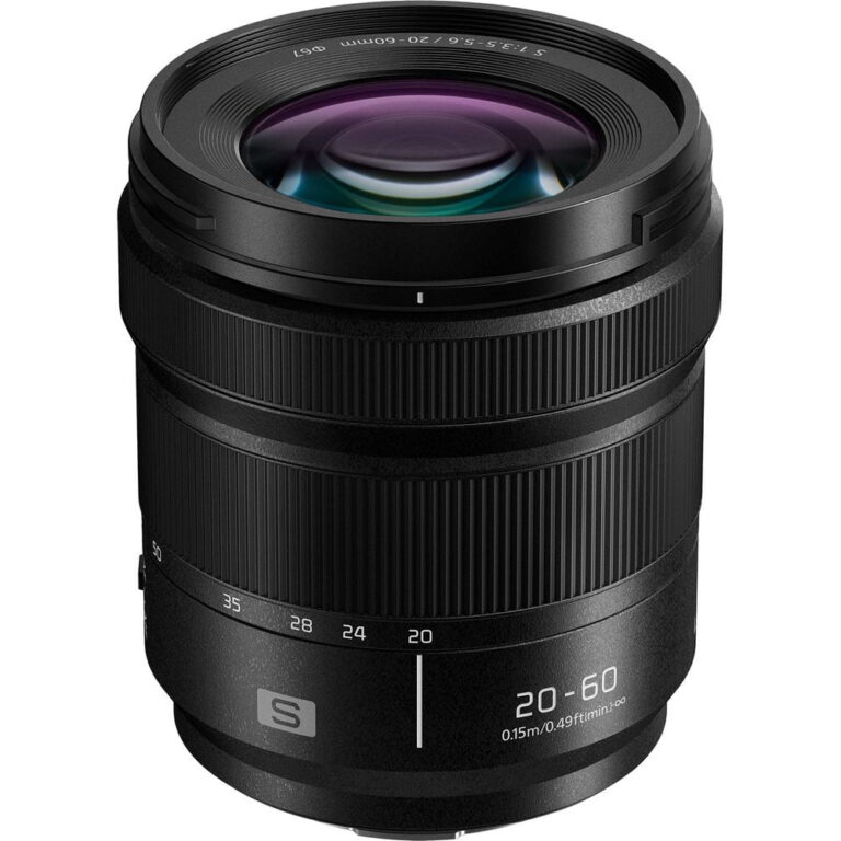 Panasonic S 20-60mm f3.5-5.6 lens for L mount cameras, ideal for versatile photography.