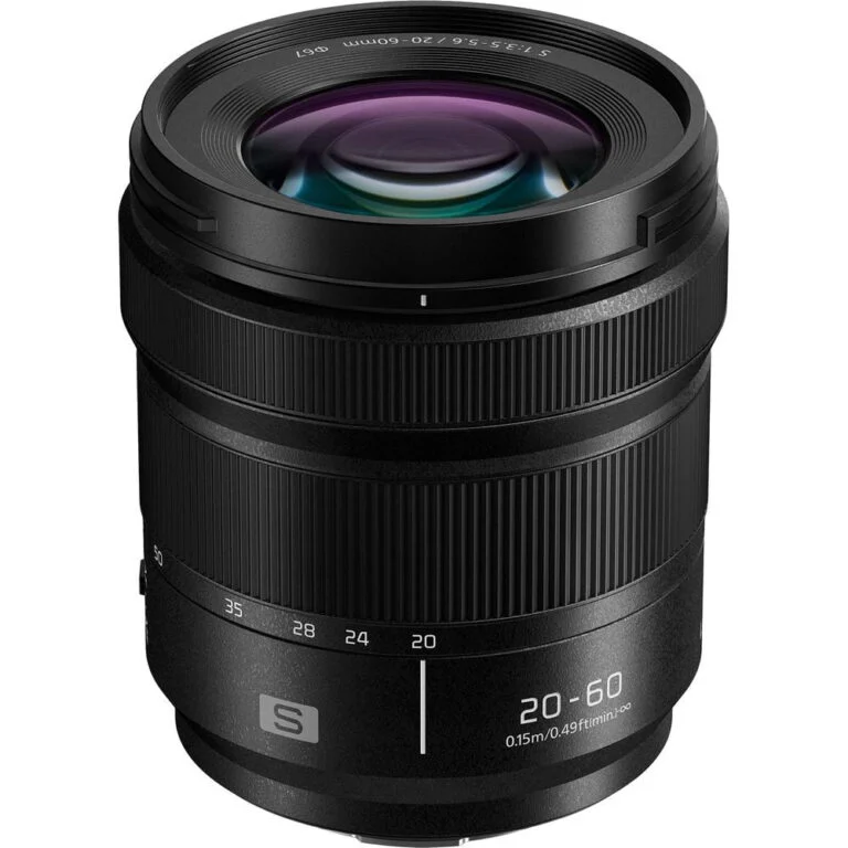 Panasonic S 20-60mm f3.5-5.6 lens for L mount cameras, ideal for versatile photography.