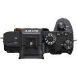 Top view of Sony 7R III A camera body with control dials, available at Camix UK.