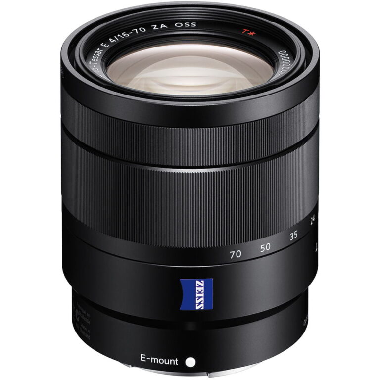 Sony E 16-70mm f4 ZA OSS lens for mirrorless cameras, ideal for versatile photography.