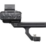 Sony XLR handle for professional video cameras, ideal for audio recording.