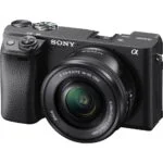 Sony a6400 mirrorless camera with 16-50mm lens, available at Camix UK.