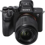 Sony A7 IV mirrorless camera with 28-70mm lens, available at Camix UK.