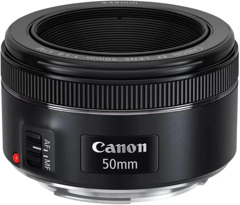 Canon 50mm lens for DSLR cameras, ideal for photography enthusiasts.