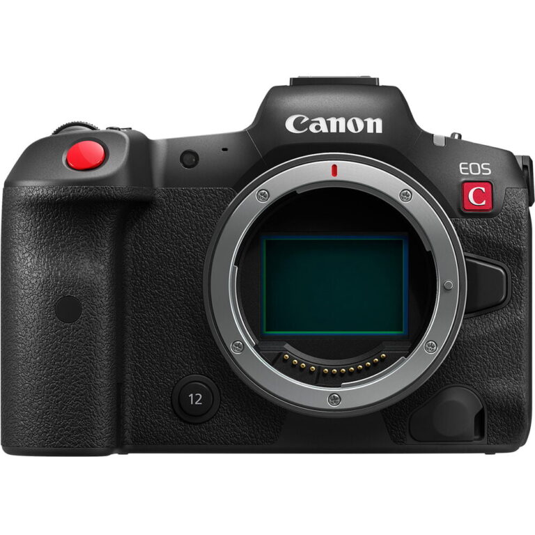 Canon EOS R5 C Mirrorless Cinema Camera body, ideal for professional videography and photography.