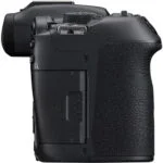 Side view of a Canon camera body, ideal for professional photography.