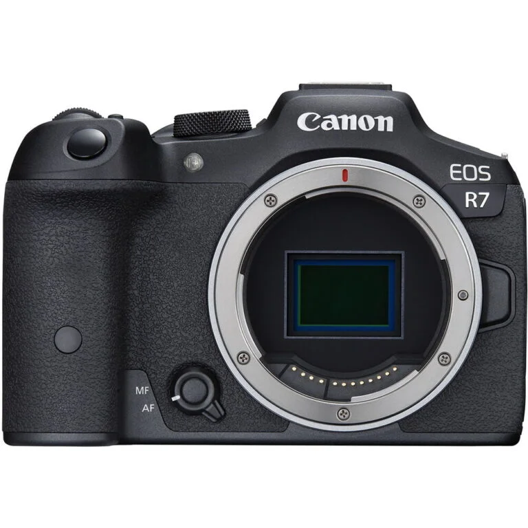Canon EOS R7 mirrorless camera body available at Camix UK.