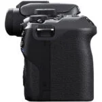 Side view of Canon R10 camera body, ideal for photography enthusiasts.