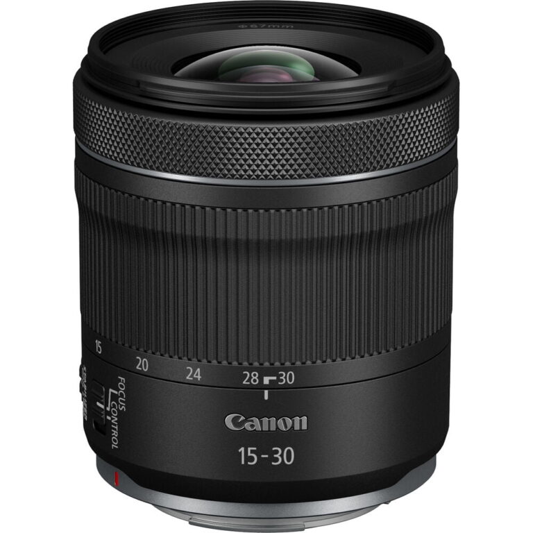 Canon RF 15-30mm F4.5-6.3 IS STM lens for mirrorless cameras, available at Camix UK.
