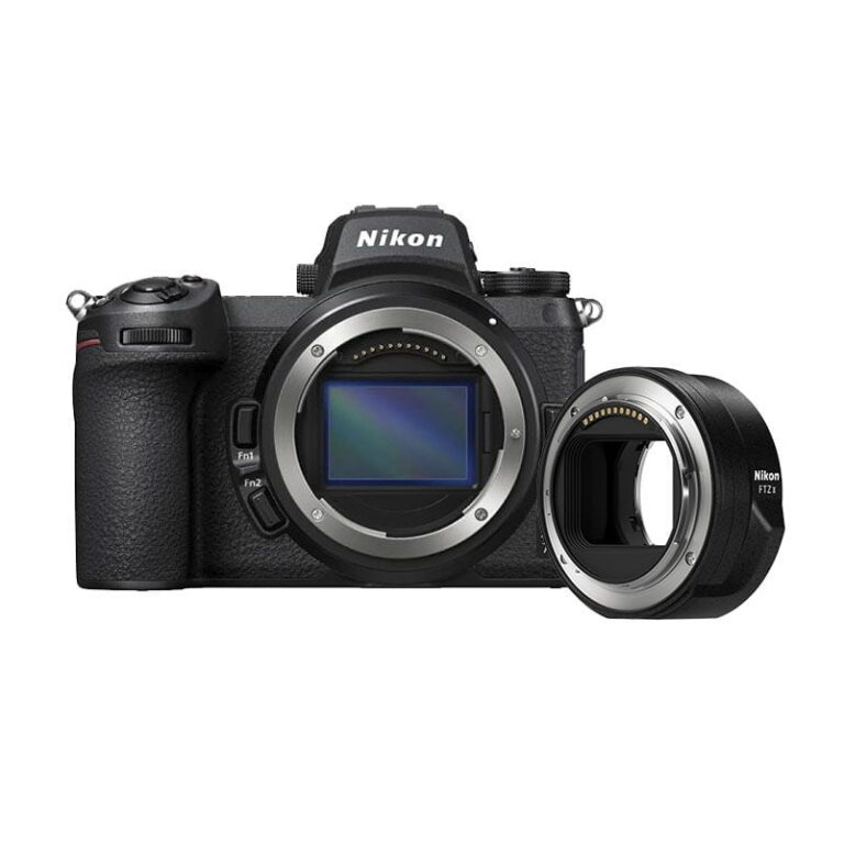 Nikon Z7 II camera body with FTZ II adapter, ideal for professional photography.