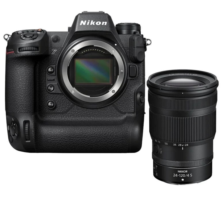 Nikon Z camera body with NIKKOR 24-120mm lens, ideal for professional photography.