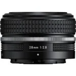 Nikon Z 28mm f/2.8 lens for mirrorless cameras, available at Camix UK.