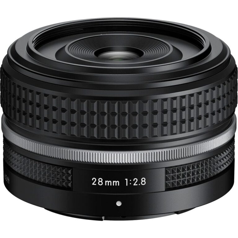 Nikon Z fc mirrorless camera with 28mm lens, available at Camix UK.
