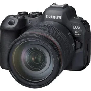 Canon R6 Mark II with 24-105mm f4L IS USM Lens, ideal for professional photography.