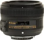 Nikon AF-S NIKKOR 50mm f/1.8G lens for DSLR cameras, ideal for photography enthusiasts.