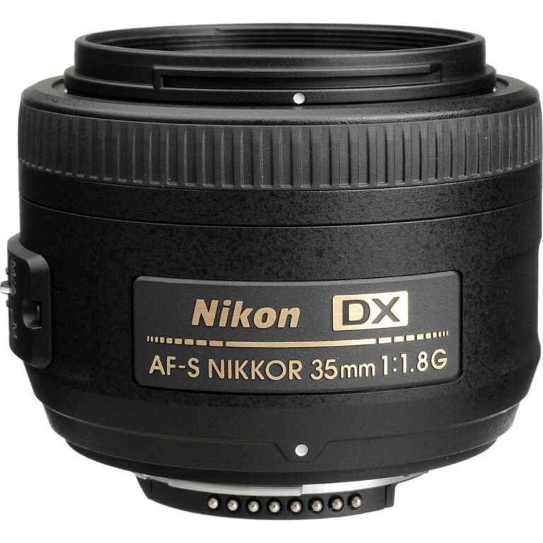 Nikon 35mm f/1.8 G AF-S DX Lens for DSLR cameras, ideal for photography enthusiasts.