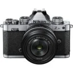 Nikon Z fc mirrorless camera with 28mm lens, available at Camix UK.