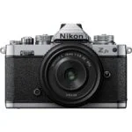 Nikon Z fc mirrorless camera with 28mm lens, available at Camix UK.