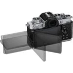 Nikon Z fc mirrorless camera with 28mm lens, featuring a vari-angle touchscreen.