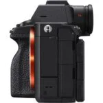 Side view of Sony A7R V mirrorless camera body, available at Camix UK.