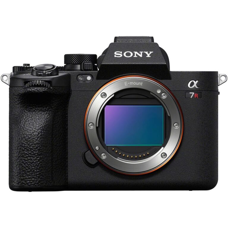 Sony A7R V mirrorless camera body, ideal for professional photography.
