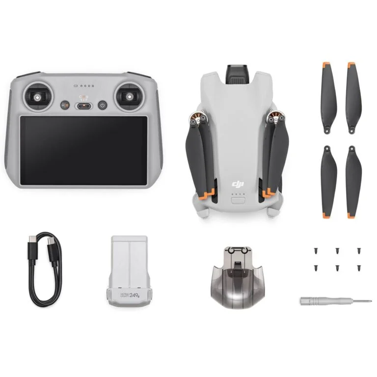 DJI Mini 3 RC drone with controller and accessories, available at Camix UK.