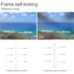 Comparison of K&F Concept filter effect on ocean view with frame self-locking feature.