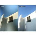 Comparison of building shadows with K&F Concept lens filter.