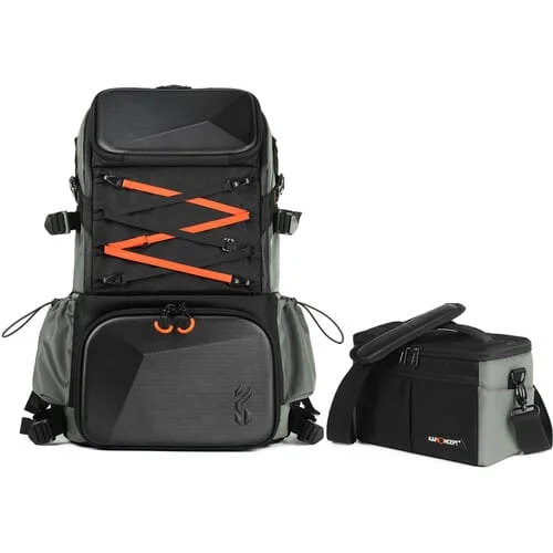 K&F Concept camera backpack and accessory bag for photography gear.