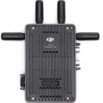 DJI video transmitter with four antennas for professional camera setups.