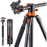 K&F Concept camera tripod with adjustable legs and ball head, ideal for photography gear in the UK.