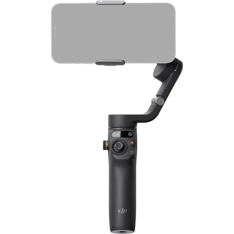 DJI gimbal for smartphones, ideal for stable video recording and photography.