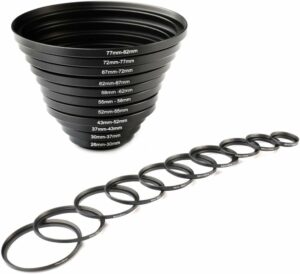K&F Concept 18 Pieces Lens Filter Ring Adapter Set